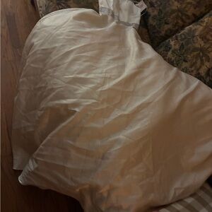 Studio 17 Ivory Satin Dress with Beaded Waist Detail